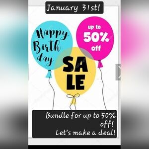 It's MY Birthday 1/31! Big Sale Before Bday Vacay!